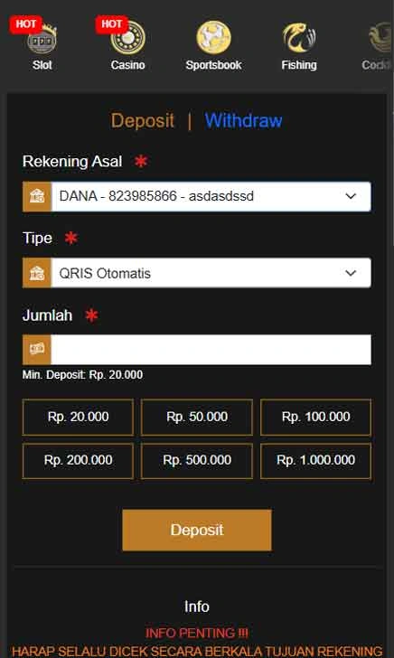 cara deposit Agen Slot X888